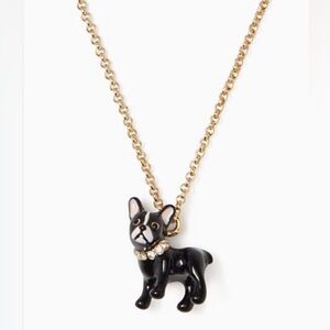 Kate Spade French Bulldog necklace New In Bag